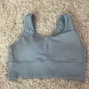 Blue sports bra